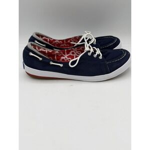 Keds Women's Blue Fabric  Lace Slip On Loafer Sneakers Size 9